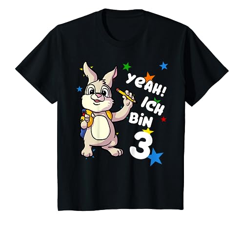 Kinder Geburtstagsshirt 3. Jahre Mädchen Junge Hasen Shirt Kinder T-Shirt Kinder Geburtstagsshirt 3. Jahre Mädchen Junge Hasen Shirt Kinder T-Shirt von Geburtstagsshirts für Kinder Geburtstag Geschenk