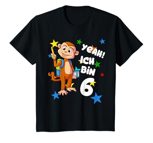 Kinder Geburtstagsshirt 6. Jahre Mädchen Junge Affen Shirt Kinder T-Shirt Kinder Geburtstagsshirt 6. Jahre Mädchen Junge Affen Shirt Kinder T-Shirt von Geburtstagsshirts für Kinder Geburtstag Geschenk