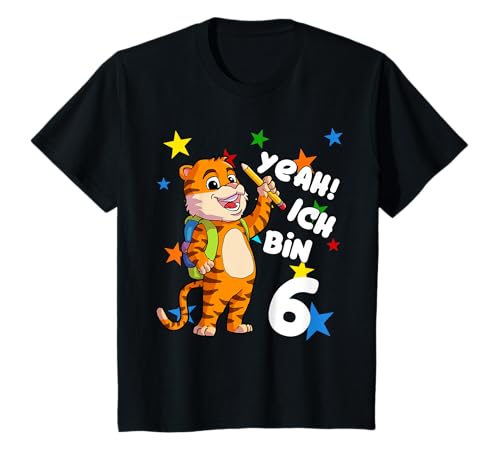 Kinder Geburtstagsshirt 6. Jahre Mädchen Junge Tiger Shirt Kinder T-Shirt Kinder Geburtstagsshirt 6. Jahre Mädchen Junge Tiger Shirt Kinder T-Shirt von Geburtstagsshirts für Kinder Geburtstag Geschenk