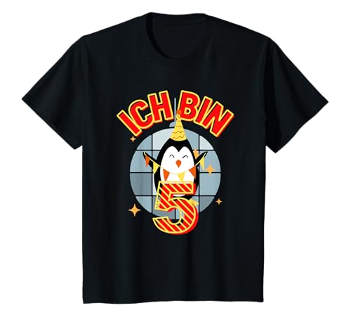 Kinder Ich bin 5 Geburtstagsshirt für Kinder zum Geburtstag Pinguin T-Shirt Kinder Ich bin 5 Geburtstagsshirt für Kinder zum Geburtstag Pinguin T-Shirt von Geburtstagsshirts zum Kindergeburtstag für Kinder