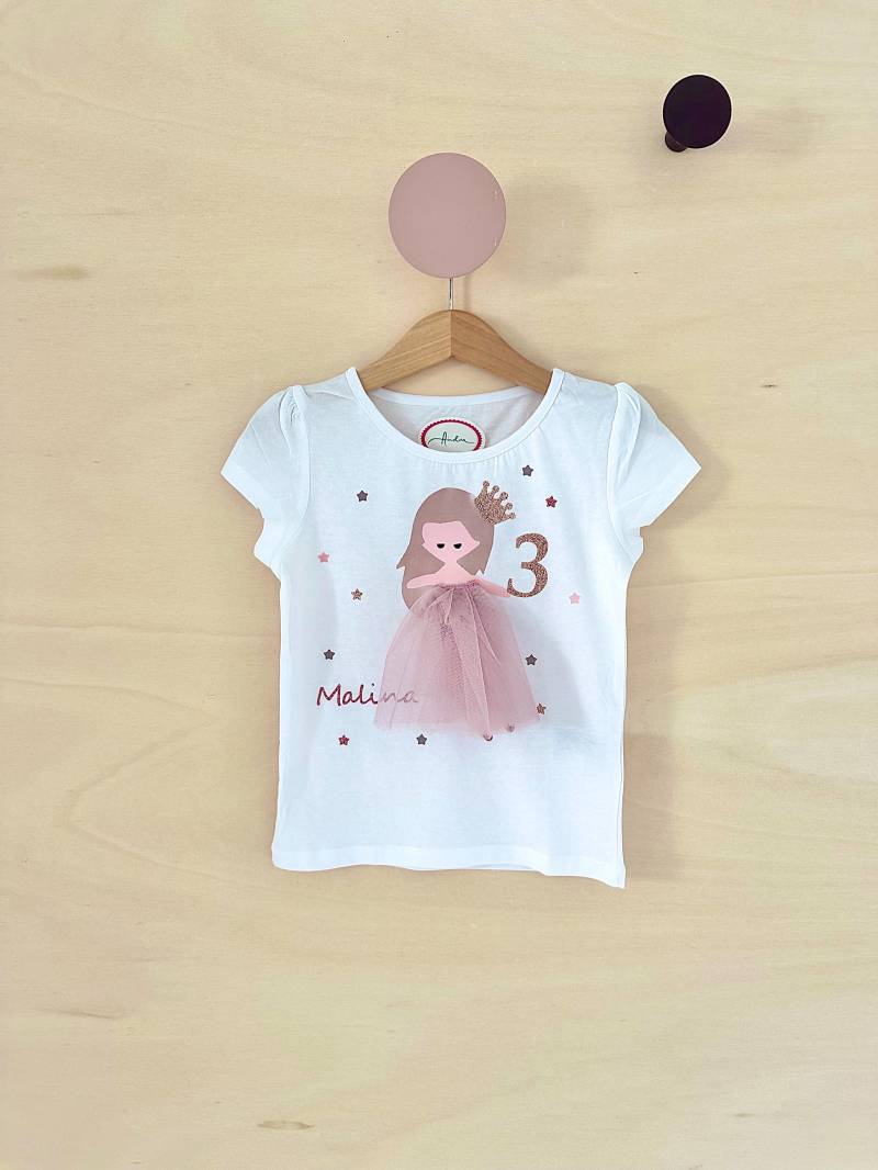 Geburtstagsshirt Prinzessin Anna Königin Prinzessinengeburtstag 1.2.3.4.5.6.7. Geburtstag Name Namensshirt Mädchen Kurzarm von Geburtstagsshirts