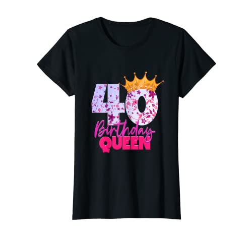 Damen 40. Geburtstag 40 Birthday Queen T-Shirt Damen 40. Geburtstag 40 Birthday Queen T-Shirt von Geburtstagssprüche 40. Geburtstag Geschenk