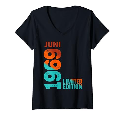 Damen Limited Edition 1969 Juni 1969 Geburtstag 1969 T-Shirt mit V-Ausschnitt Damen Limited Edition 1969 Juni 1969 Geburtstag 1969 T-Shirt mit V-Ausschnitt von Geburtstagswünsche Geburtstag Juni 1969 Outfit