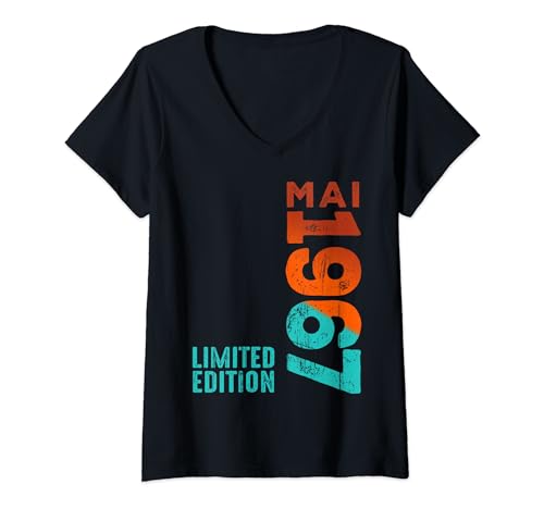 Damen Legendär Seit Mai 1967 Geburtstag 1967 Limited Edition T-Shirt mit V-Ausschnitt von Geburtstagswünsche Geburtstag Mai 1967 Outfit