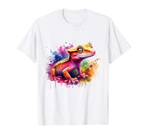 Gecko Lover Aquarell Reptil Neuheit Kunst Damen Herren Eidechse T-Shirt Gecko Lover Aquarell Reptil Neuheit Kunst Damen Herren Eidechse T-Shirt von Gecko Lover Watercolor Reptile Novelty Art Women