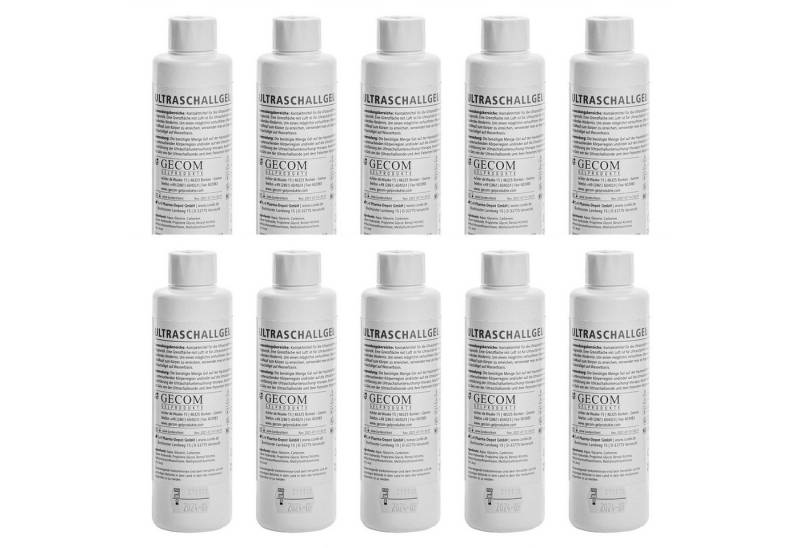 Gecom Gleitgel 10 x Ultraschallgel 250 ml Gel für Doppler und IPL von Gecom