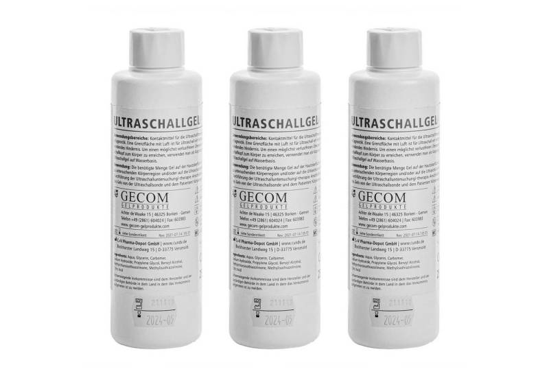 Gecom Gleitgel 3 x Ultraschallgel 250 ml Gel für Doppler und IPL, Unisex Gecom Gleitgel 3 x Ultraschallgel 250 ml Gel für Doppler und IPL, Unisex von Gecom