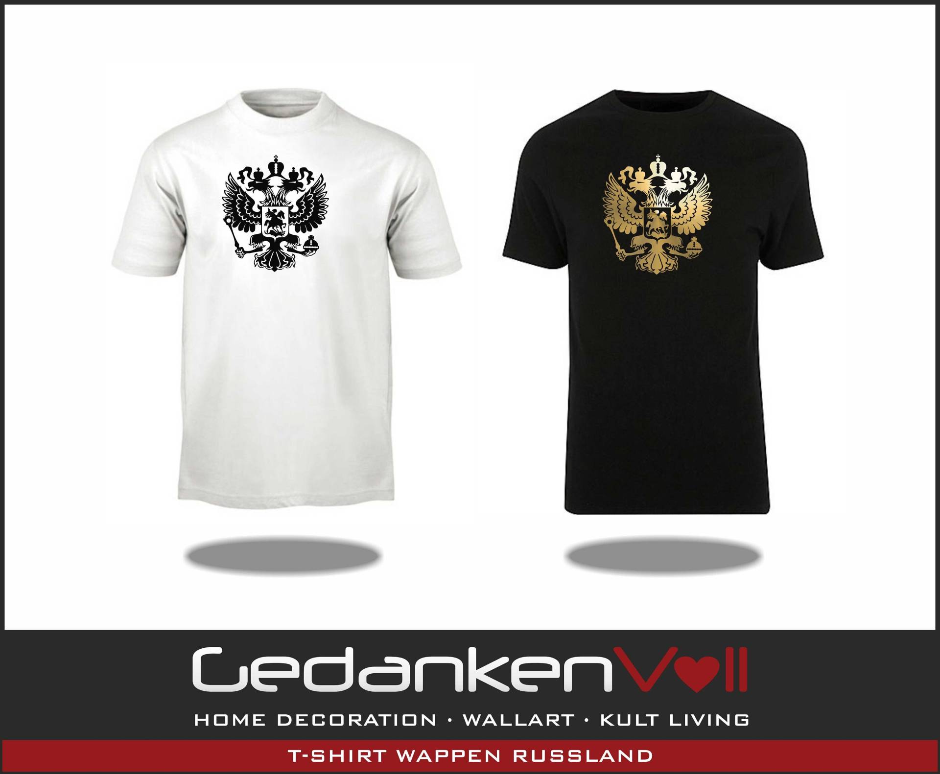 Gedankenvoll T-Shirts Wappen Russland/Russia Coat Of Arms von GedankenVoll