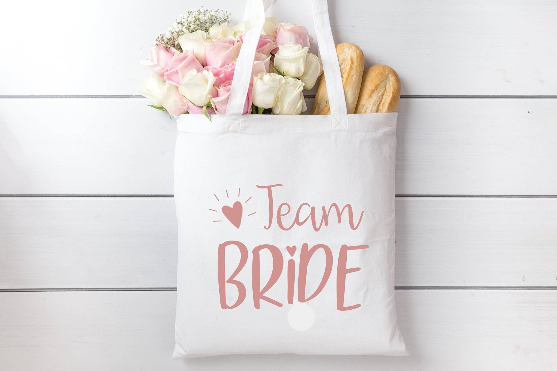 Jga Junggesellinnenabschied Junggesellenabschied - Tasche, Jutebeuel Team Bride von Gedankendenker