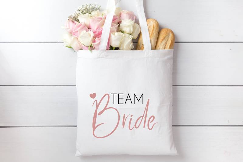 Jga Junggesellinnenabschied Junggesellenabschied - Tasche, Jutebeuel Team Bride von Gedankendenker