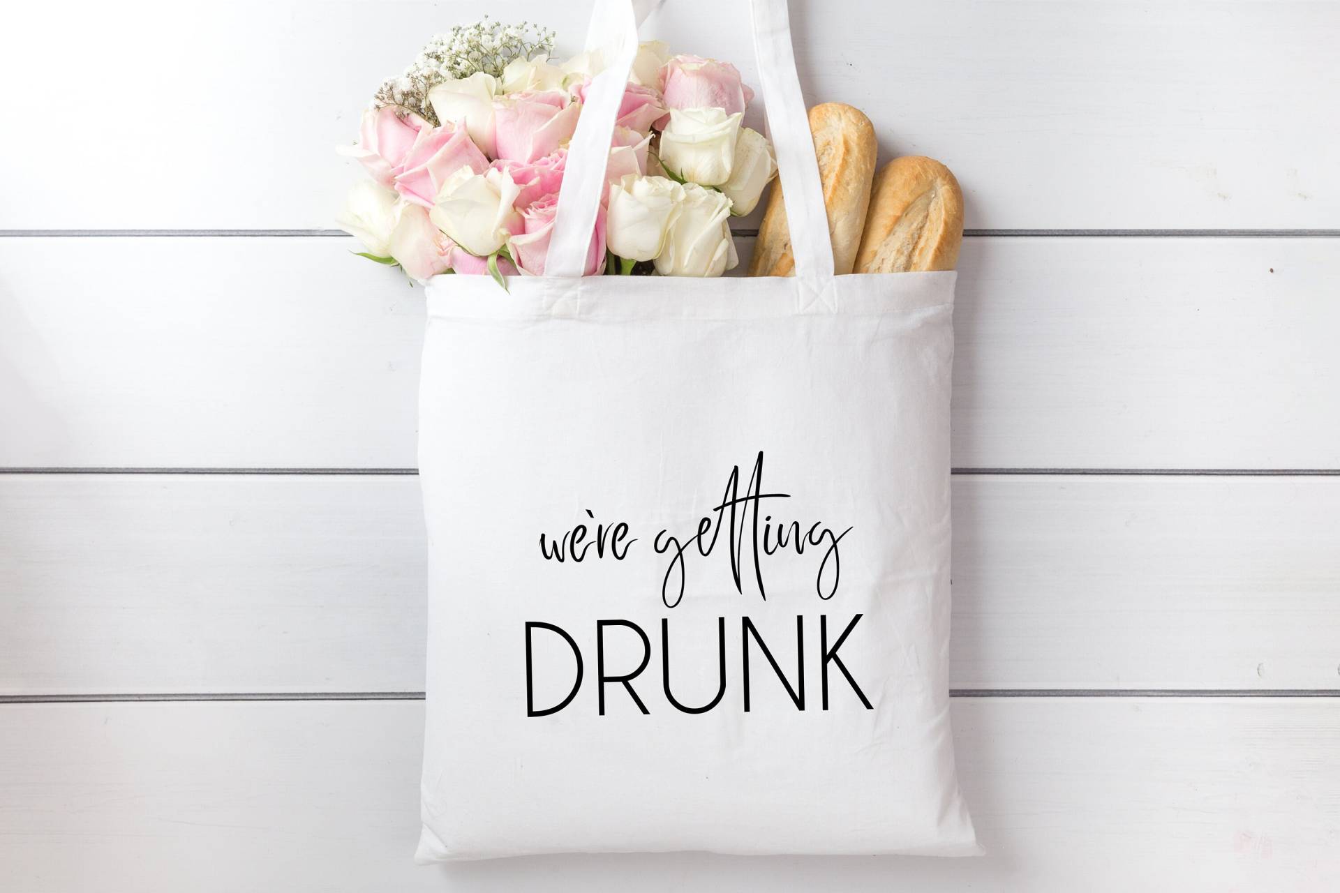 Jga Junggesellinnenabschied Junggesellenabschied - Tasche, Jutebeuel We Re Getting Drunk von Gedankendenker