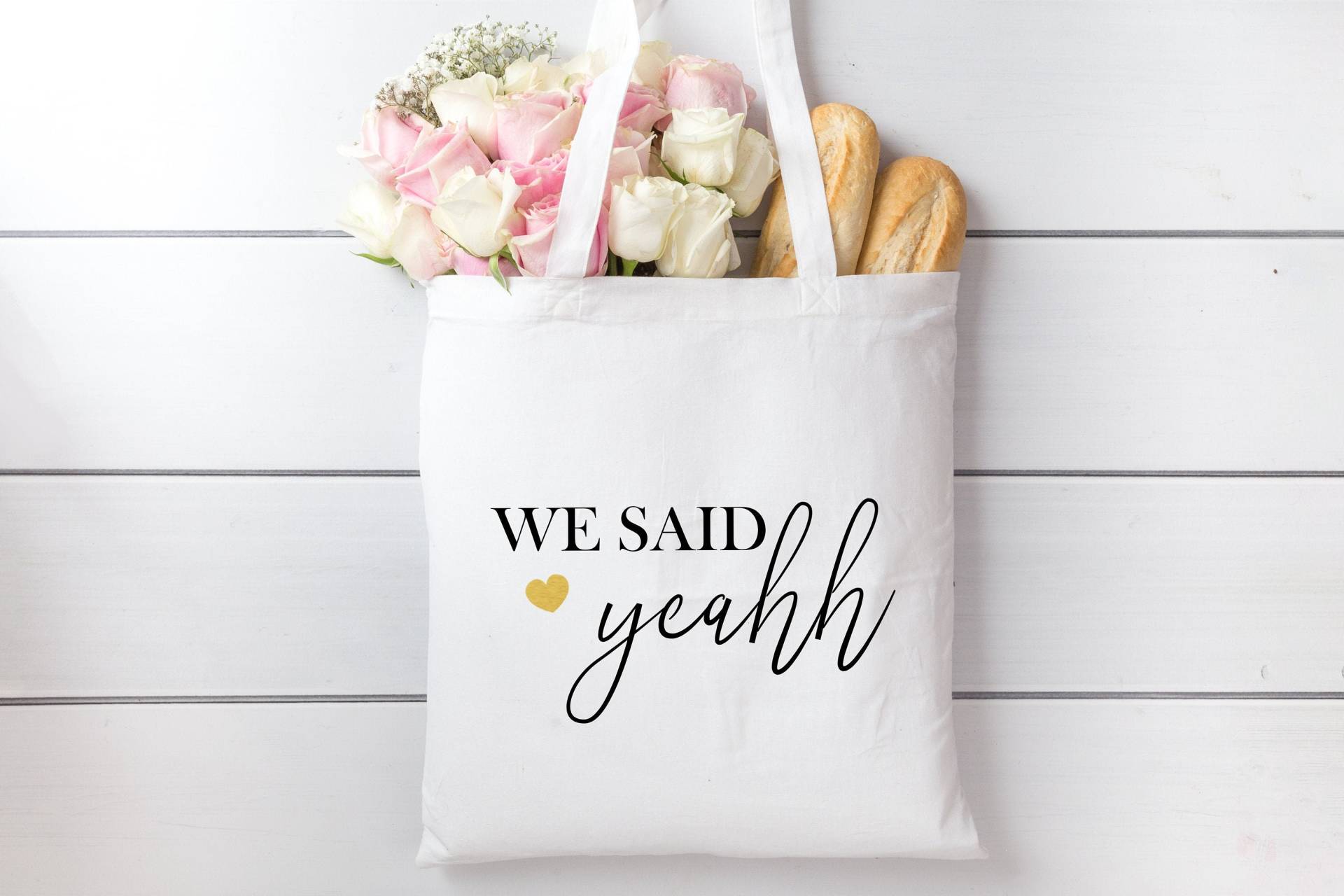Jga Junggesellinnenabschied Junggesellenabschied - Tasche, Jutebeuel We Said Yeahh von Gedankendenker