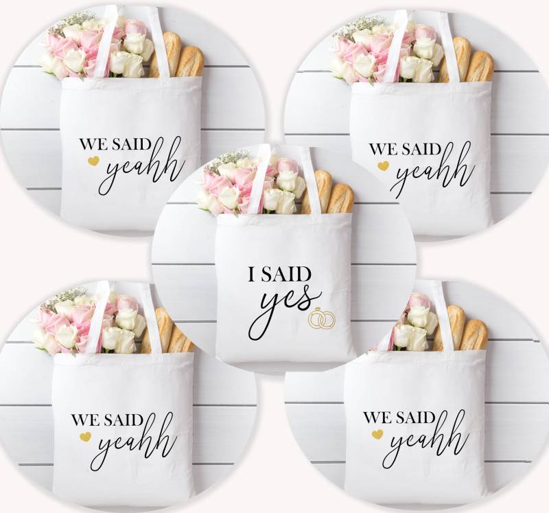 Jga Set Junggesellinnenabschied Junggesellenabschied - Tasche, Jutebeuel I Said Yes, We Yeahh von Gedankendenker