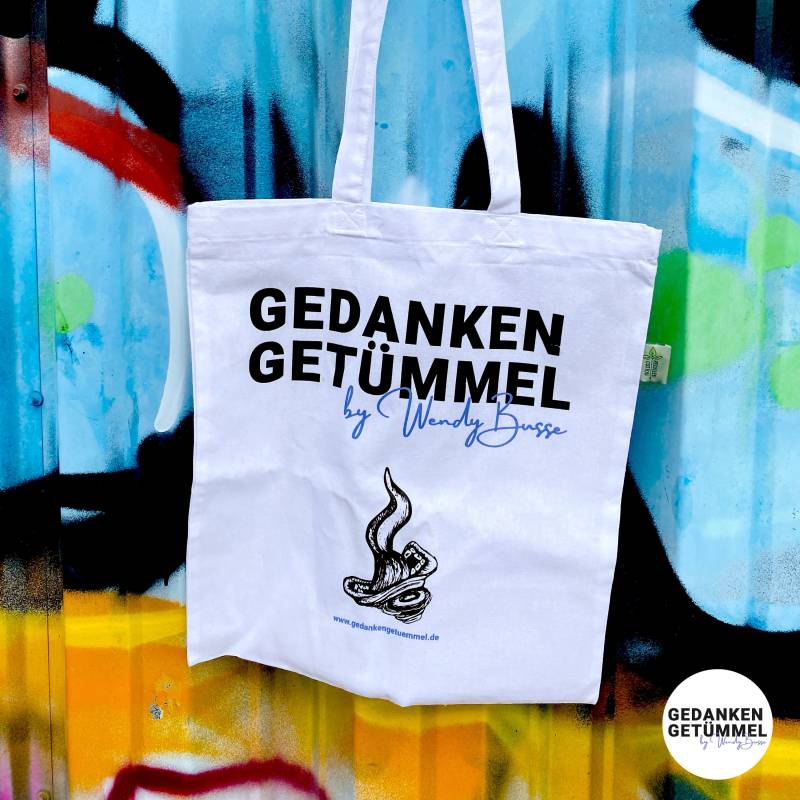 Recycelter Stoffbeutel "Gedankengetümmel" von Gedankengetuemmel