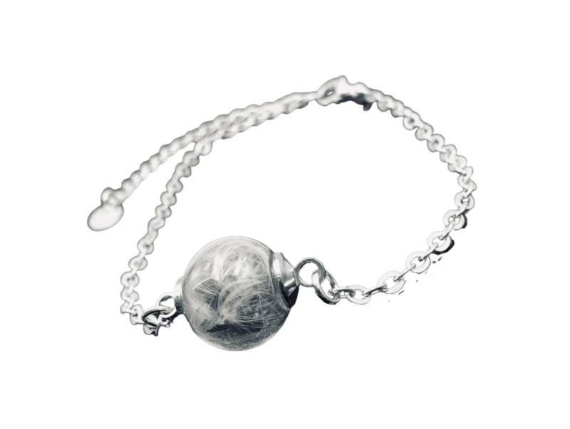 Gedankenwunder Manufaktur Armband Armband Pusteblume Glaskugel von Gedankenwunder Manufaktur
