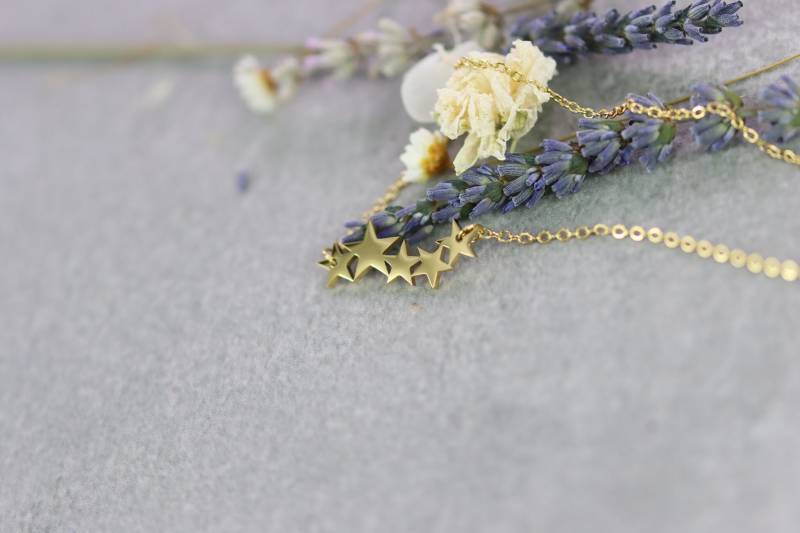 Anhänger Sternenstraße in Gold von Gedankenwunder