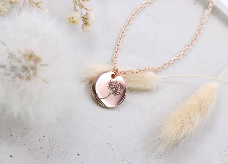 Farbauswahl "Geburtsblumen" Gravur Anhänger Einzigartig Personalisiert Farbauswahl "Geburtsblumen" Gravur Anhänger Einzigartig Personalisiert von Gedankenwunder