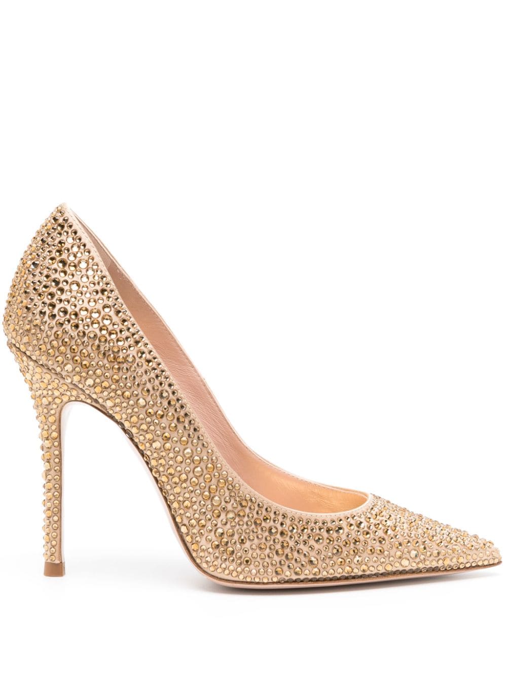 Gedebe Pumps mit Kristallen 110mm - Nude von Gedebe