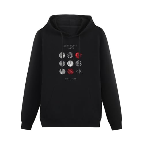 GediZ 21 Pilots Blurryface Hoody with Kangaroo Pocket Sweatershirt Hoodie Black L von GediZ