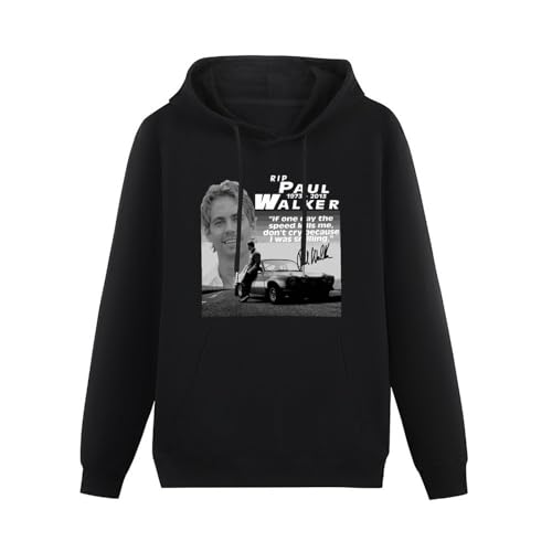 GediZ Paul Walker Rip Custom Long Sleeve Hoody with Pocket Sweatershirt Hoodie Black L von GediZ