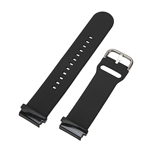 Gedourain Sport-Uhrenarmbänder, Weiches Silikon-Uhrenarmband, Smart-Sport-Armband, Silikon-Uhrenarmband-Ersatz für Damen und Herren (Schwarz) von Gedourain