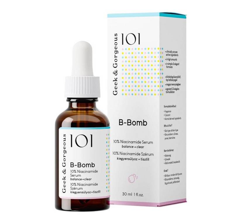 Geek & Gorgeoust Gesichtsmaske Geek&Gorgeous Serum B-Bomb 10%Niacinamide, 30 ml von Geek & Gorgeoust