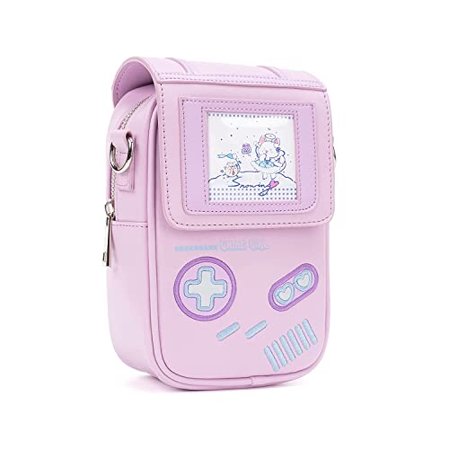 GeekShare Game Girl Umhängetasche Rucksäcke Tasche Geldbörse mit DIY-Kartensteckplatz (Violett) von GeekShare