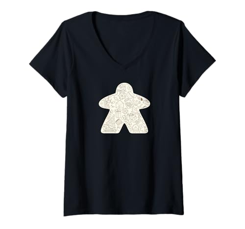 Damen Festive Meeple Goodies Geschenk für Ihre Brettspiel-Enthusiasten T-Shirt mit V-Ausschnitt Damen Festive Meeple Goodies Geschenk für Ihre Brettspiel-Enthusiasten T-Shirt mit V-Ausschnitt von Geeky Goodies