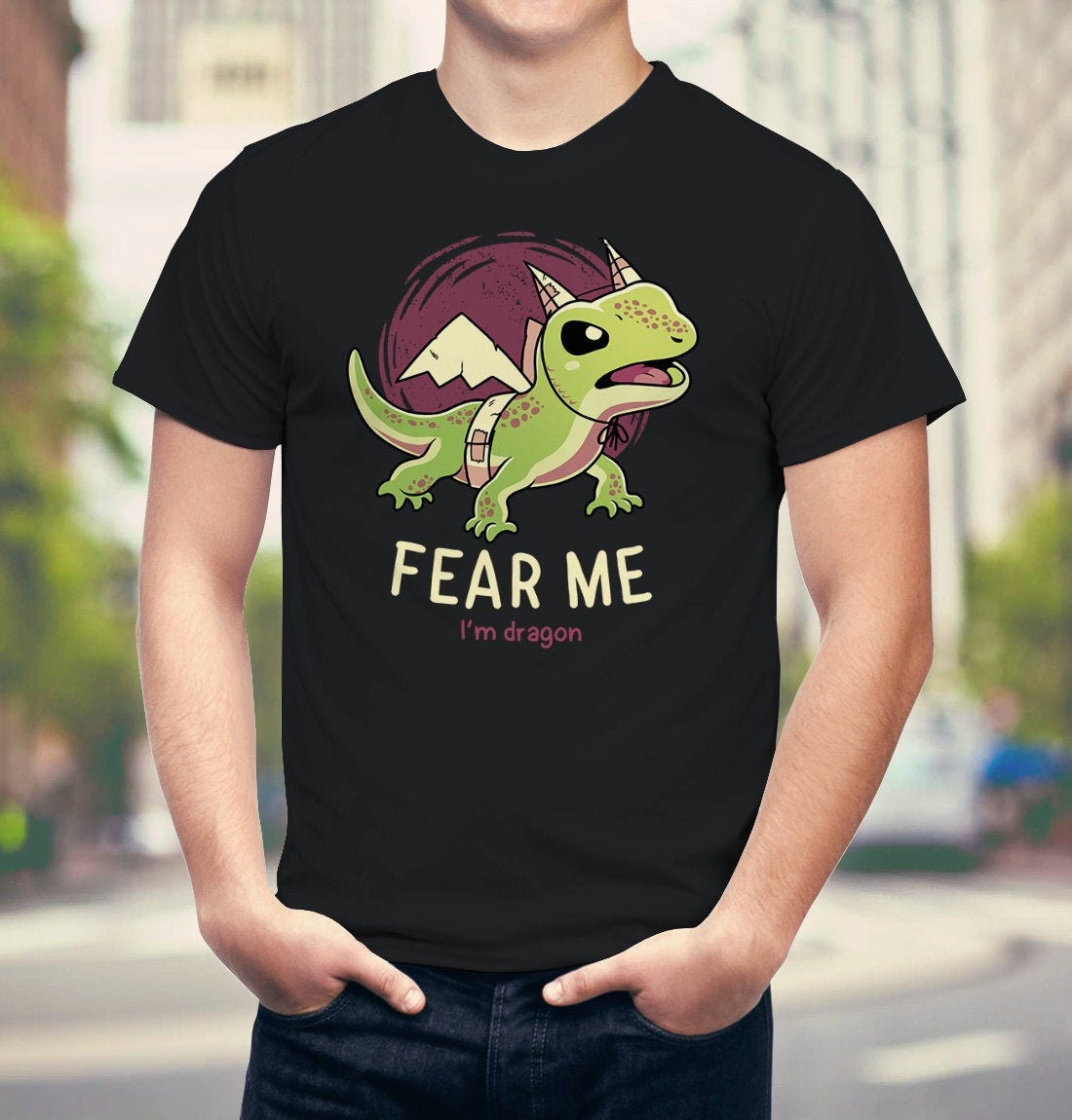 Fear Me I'm Dragon T-Shirt/Süßes Lustiges Eidechsen Shirt Reptilien Liebhaber Fear Me I'm Dragon T-Shirt/Süßes Lustiges Eidechsen Shirt Reptilien Liebhaber von GeekydogShop