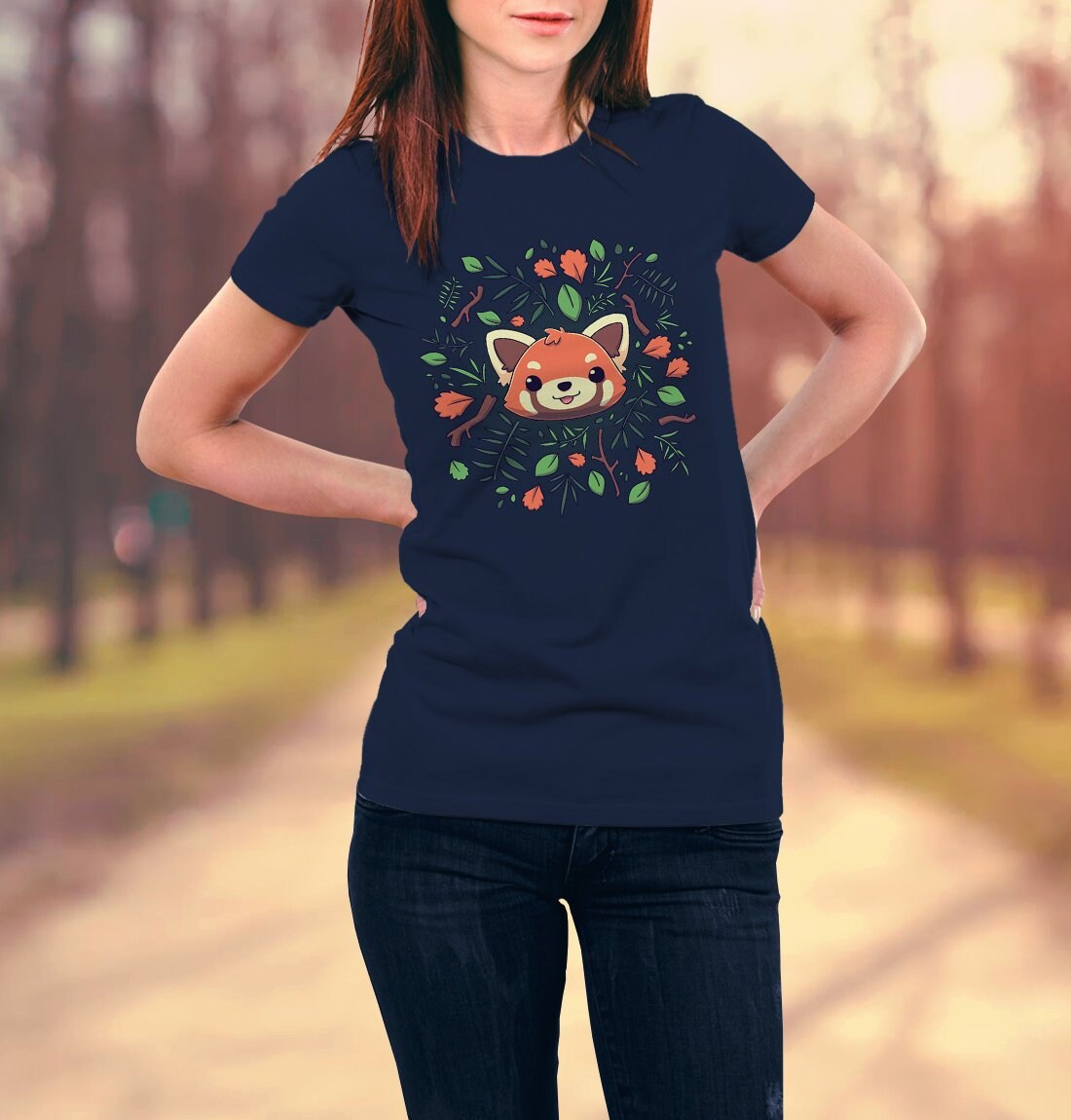 Süße Rote Panda-Liebhaber T-Shirt/Gefährdet Wild Leben Shirt Kawaii Bär, Waschbär, Wiesel, Skunk, Fuchs Animal Herbst Blätter Süße Rote Panda-Liebhaber T-Shirt/Gefährdet Wild Leben Shirt Kawaii Bär, Waschbär, Wiesel, Skunk, Fuchs Animal Herbst Blätter von GeekydogShop