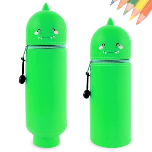 Geentargetel 1 Stück Stiftebox- Super weiches Federmäppchen, Dinosaurier Motiv, weiches Mäppchen, 100% Polyester, Super Soft Pencil Case von Geentargetel