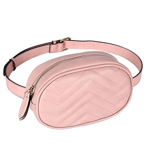 Geestock Bauchtasche Damen Stylisch Gürteltasche PU Leder, Fanny Pack Brusttasche Rosa wasserdichte Hüfttaschen für Frauen Verstellbare Träger Brustbeutel, zum Wandern Das Einkaufen Gruppe Reisen von Geestock