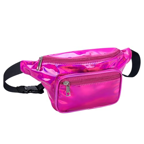 Geestock Bauchtasche Mädchen Holografische Bum Bag, Bauchtasche Wasserdicht Mode Hüfttaschen für Frauen Verstellbare Fanny Pack, zum Wandern Das Einkaufen Ferien Schwimmen Läuft Party Festival Rave von Geestock