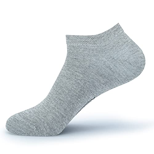 Geesy Sneaker Socken für Herren und Damen Sneaker Sport Socken 39-42, Grau 12er Pack von Geesy