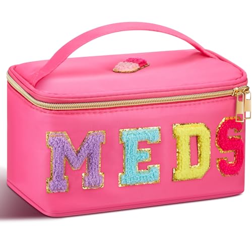 Geetery Chenille Brieftasche Nylon Medikamente Make-up Fall adretter Patch mit Reißverschluss, tragbare Kosmetiktasche für Damen, Rosenrot, Wie abgebildet Geetery Chenille Brieftasche Nylon Medikamente Make-up Fall adretter Patch mit Reißverschluss, tragbare Kosmetiktasche für Damen, Rosenrot, Wie abgebildet von Geetery