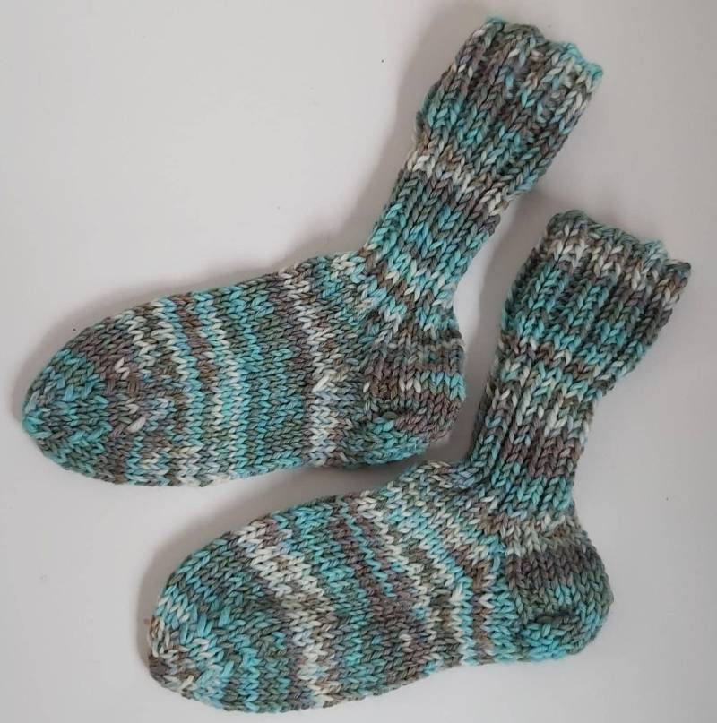 stricksocken Wollsocken Handgefertigt Für Kinder Größe 28/29 Socken von GefjonsDesign
