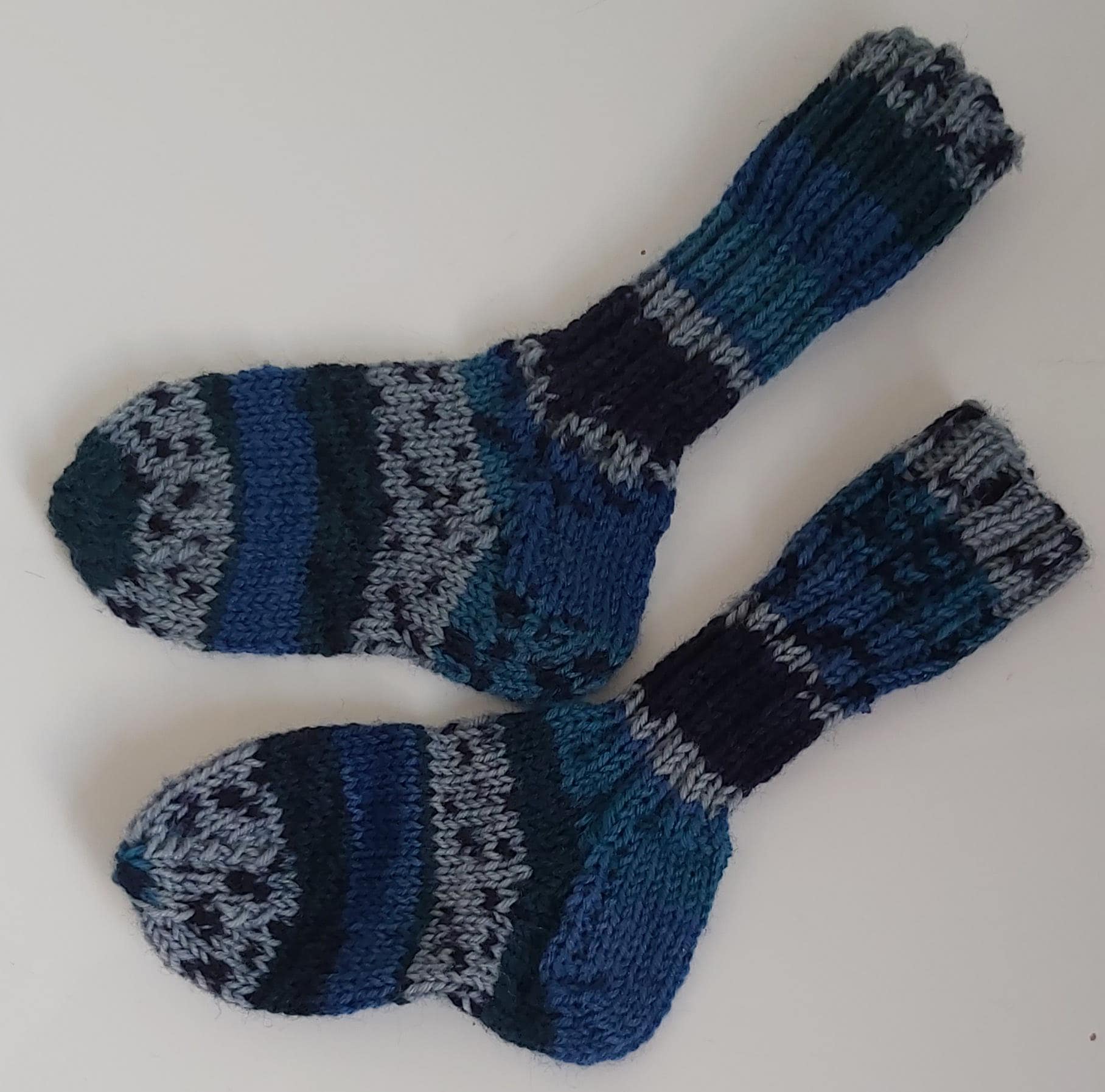 stricksocken Wollsocken Handgestrickt Für Kinder Größe 18/19 von GefjonsDesign