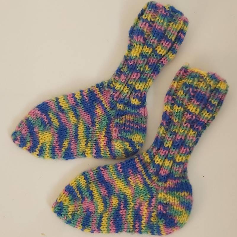 stricksocken Wollsocken Handgestrickt Für Kinder Größe 22/23 Socken von GefjonsDesign