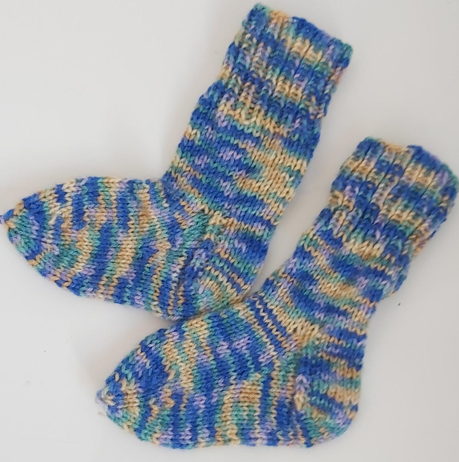 stricksocken Wollsocken Handgestrickt Für Kinder Größe 22/23 Socken von GefjonsDesign