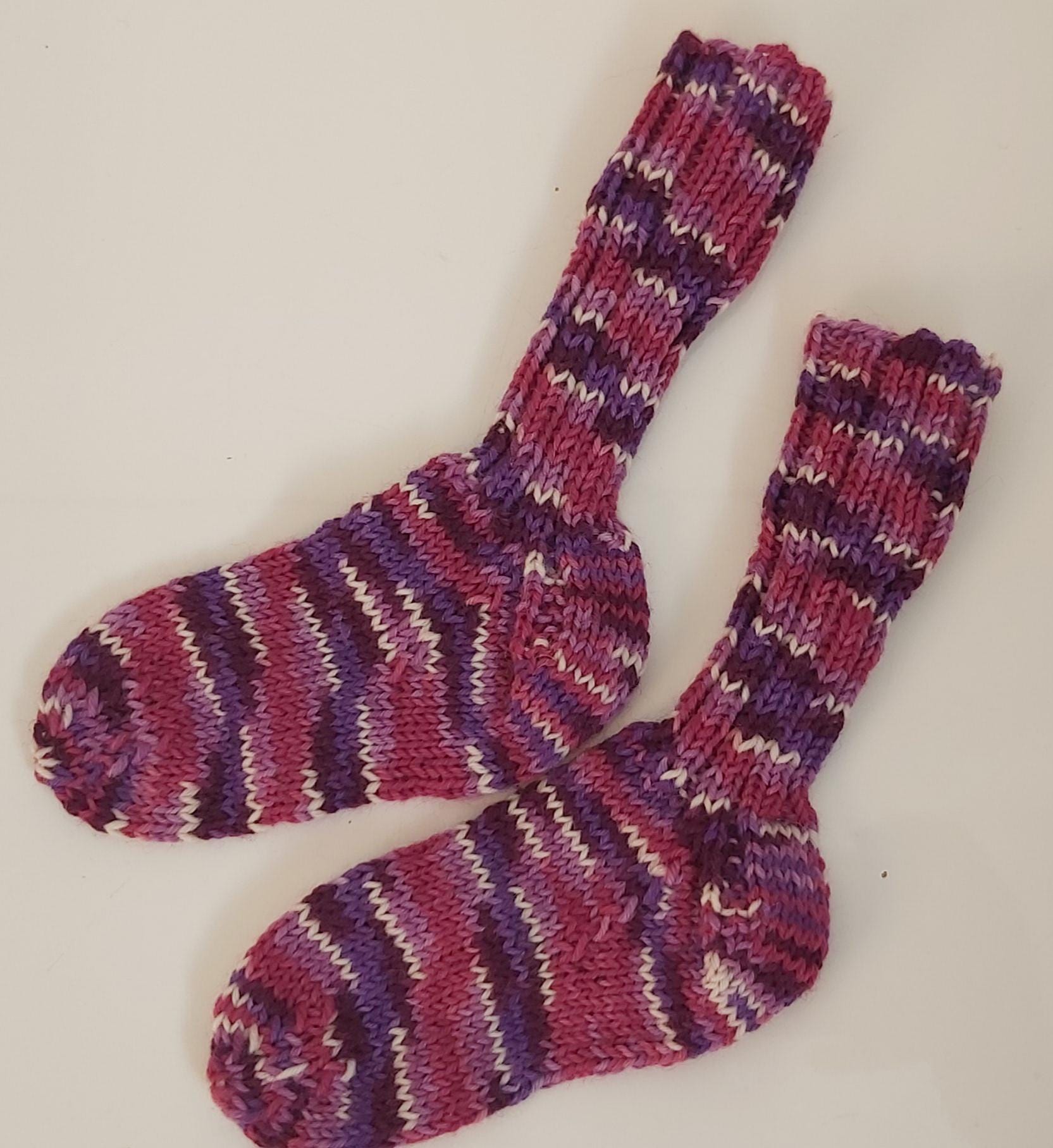 stricksocken Wollsocken Handgestrickt Für Kinder Größe 22/23 Socken von GefjonsDesign
