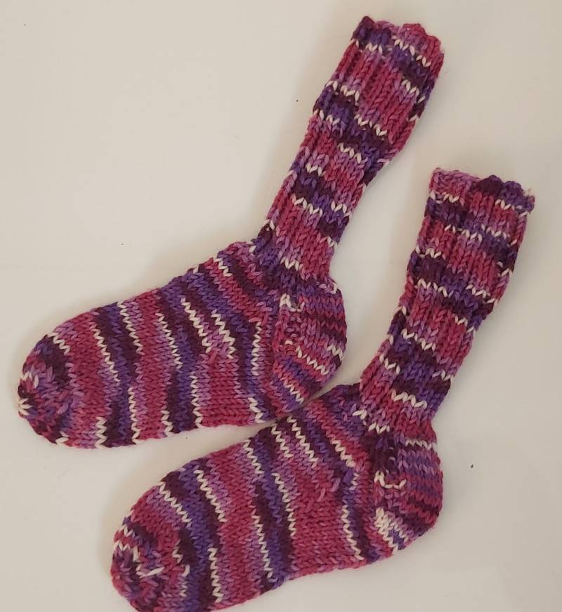 stricksocken Wollsocken Handgestrickt Für Kinder Größe 22/23 Socken von GefjonsDesign