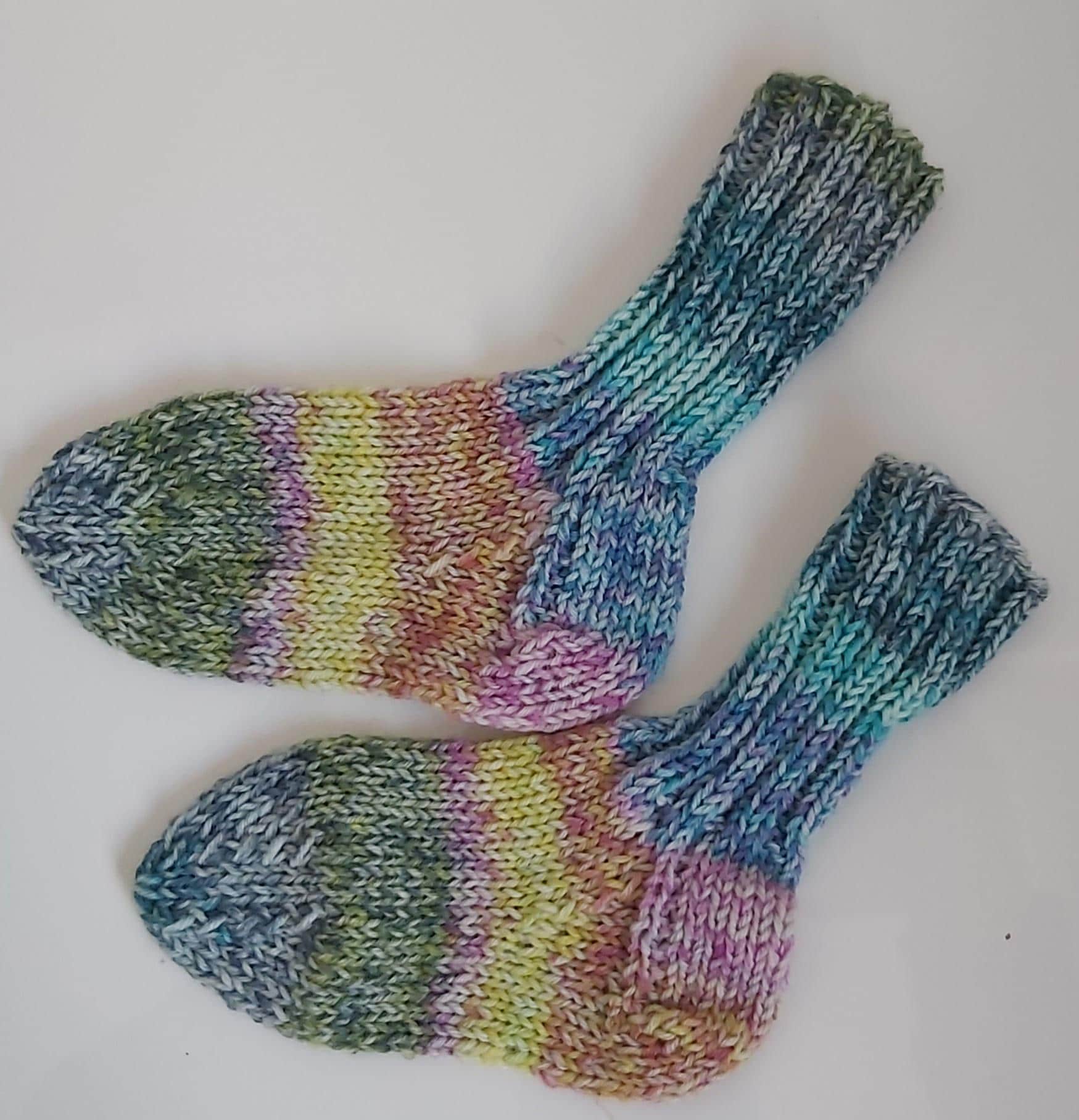 stricksocken Wollsocken Handgestrickt Für Kinder Größe 24/25 Socken von GefjonsDesign