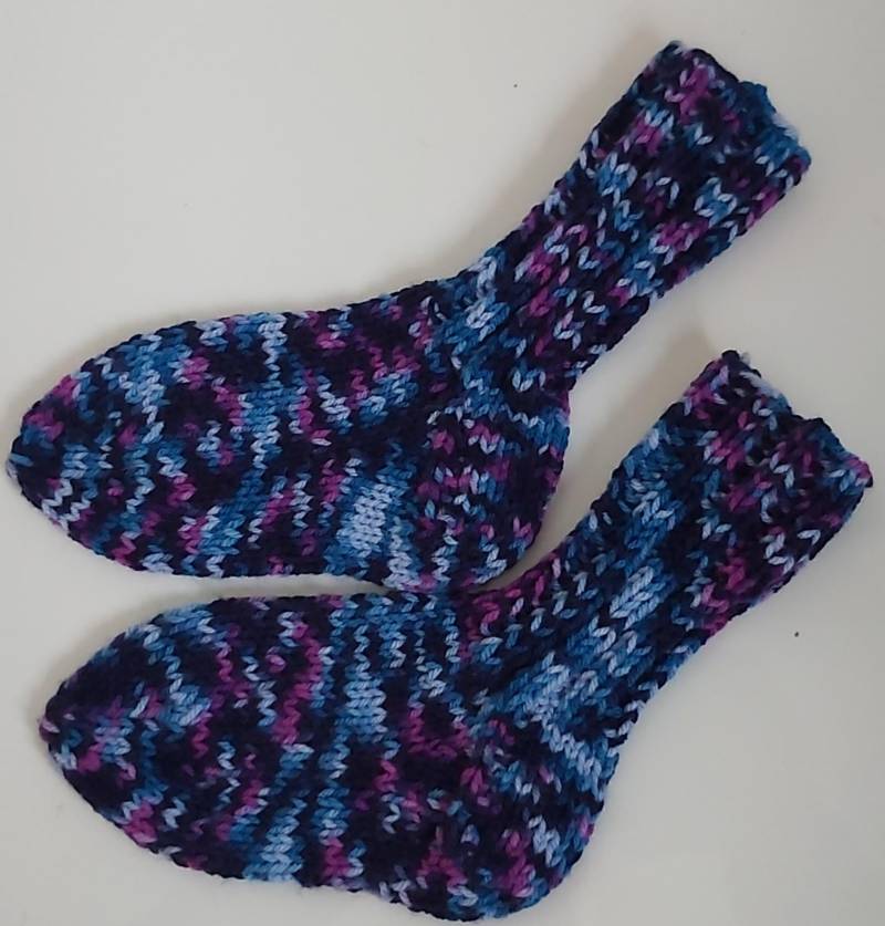 stricksocken Wollsocken Handgestrickt Für Kinder Größe 24/25 Socken von GefjonsDesign
