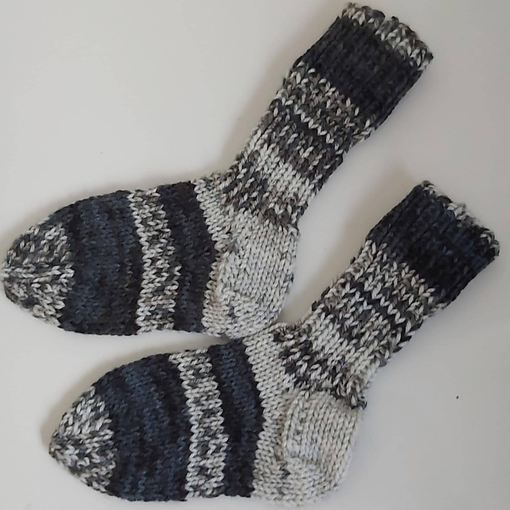 stricksocken Wollsocken Handgestrickt Für Kinder Größe 24/25 Socken von GefjonsDesign