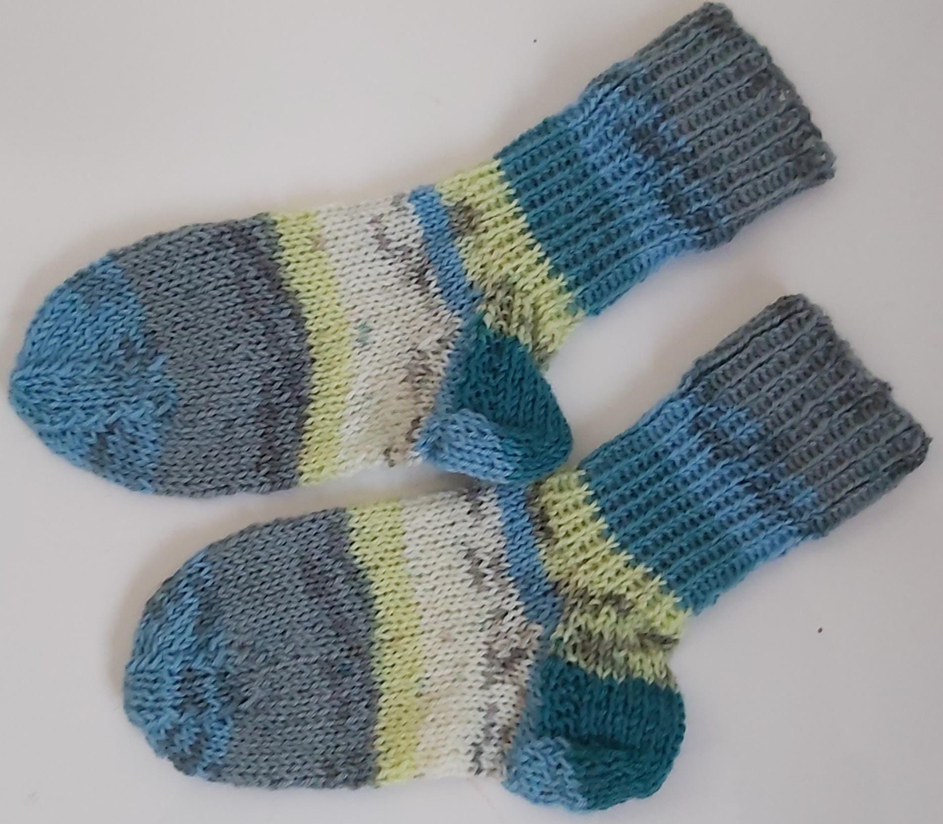 stricksocken Wollsocken Handgestrickt Für Kinder Größe 24/25 Socken von GefjonsDesign