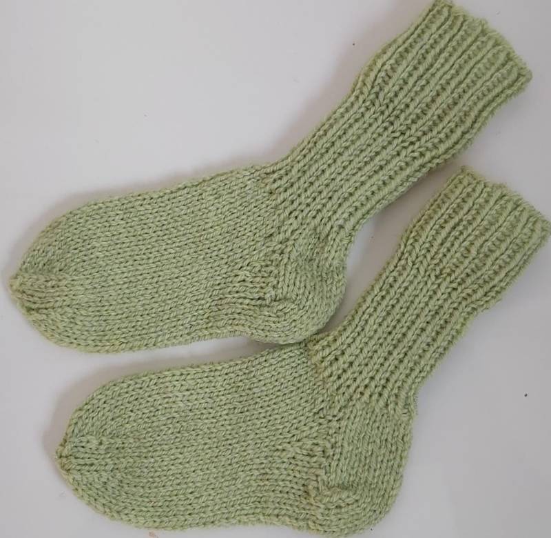 stricksocken Wollsocken Handgestrickt Für Kinder Größe 24/25 Socken von GefjonsDesign