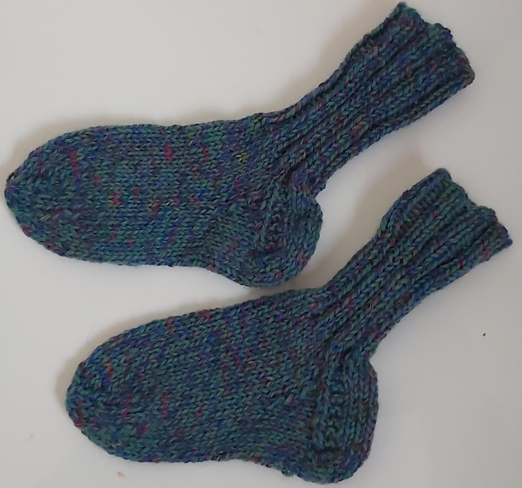 stricksocken Wollsocken Handgestrickt Für Kinder Größe 24/25 Socken von GefjonsDesign