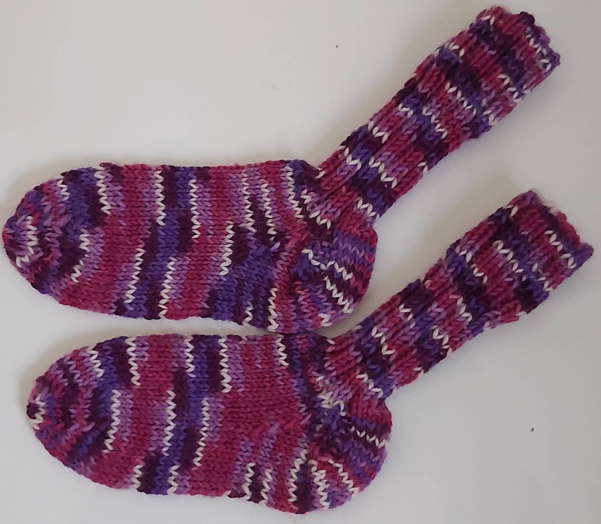 stricksocken Wollsocken Handgestrickt Für Kinder Größe 24/25 Socken von GefjonsDesign