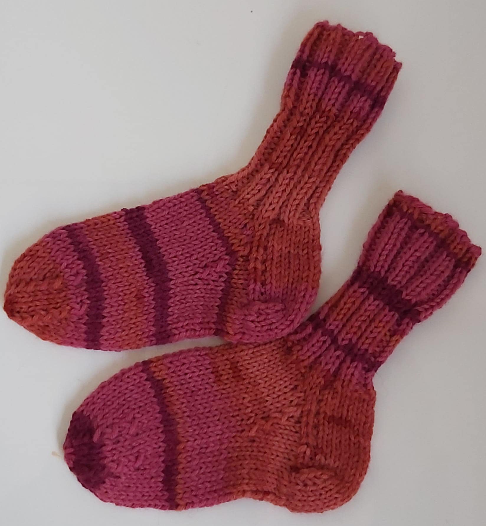 stricksocken Wollsocken Handgestrickt Für Kinder Größe 24/25 Socken von GefjonsDesign