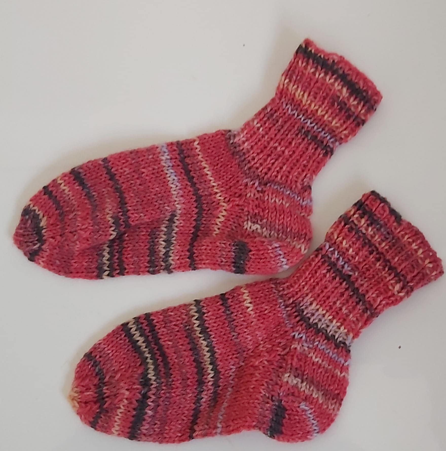 stricksocken Wollsocken Handgestrickt Für Kinder Größe 24/25 Socken von GefjonsDesign